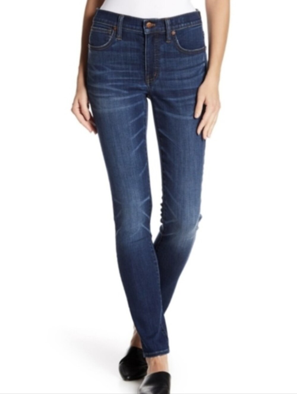 MADEWELL Dark Wash 9" High-Rise Skinny Jeans Blue Size 27